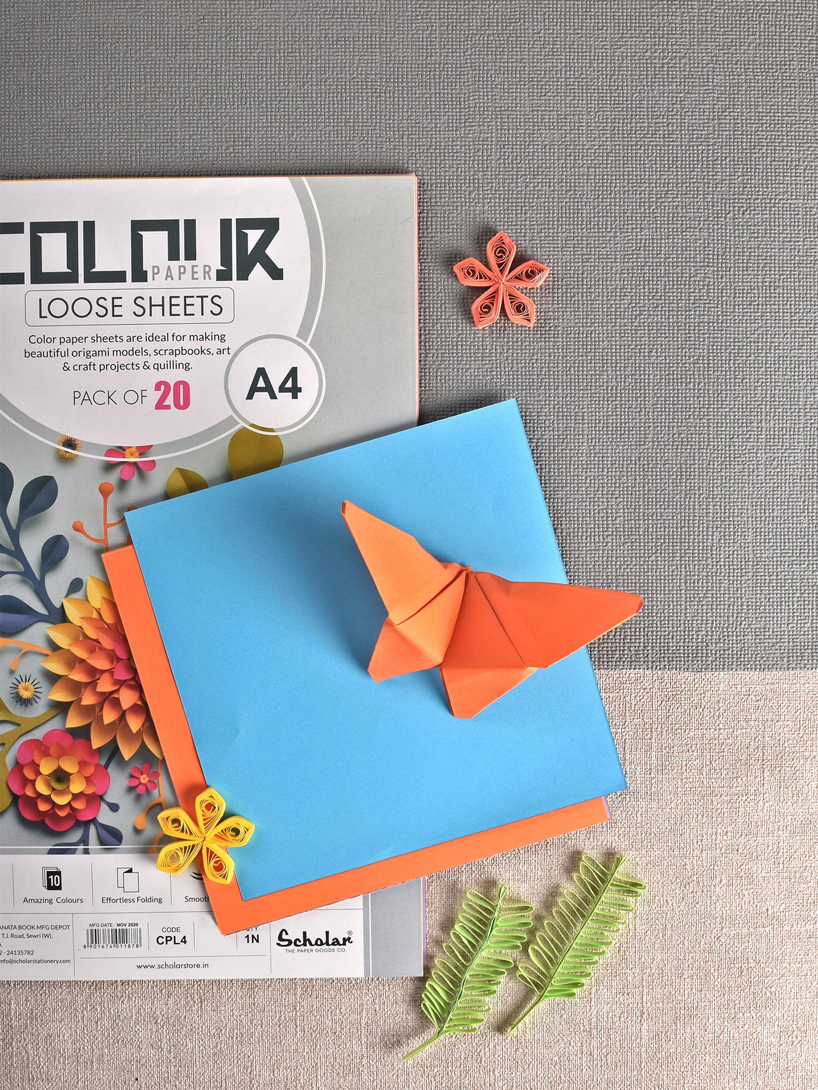 80 Gsm Colour Paper Loose Sheets - 10 Shades (CPL)