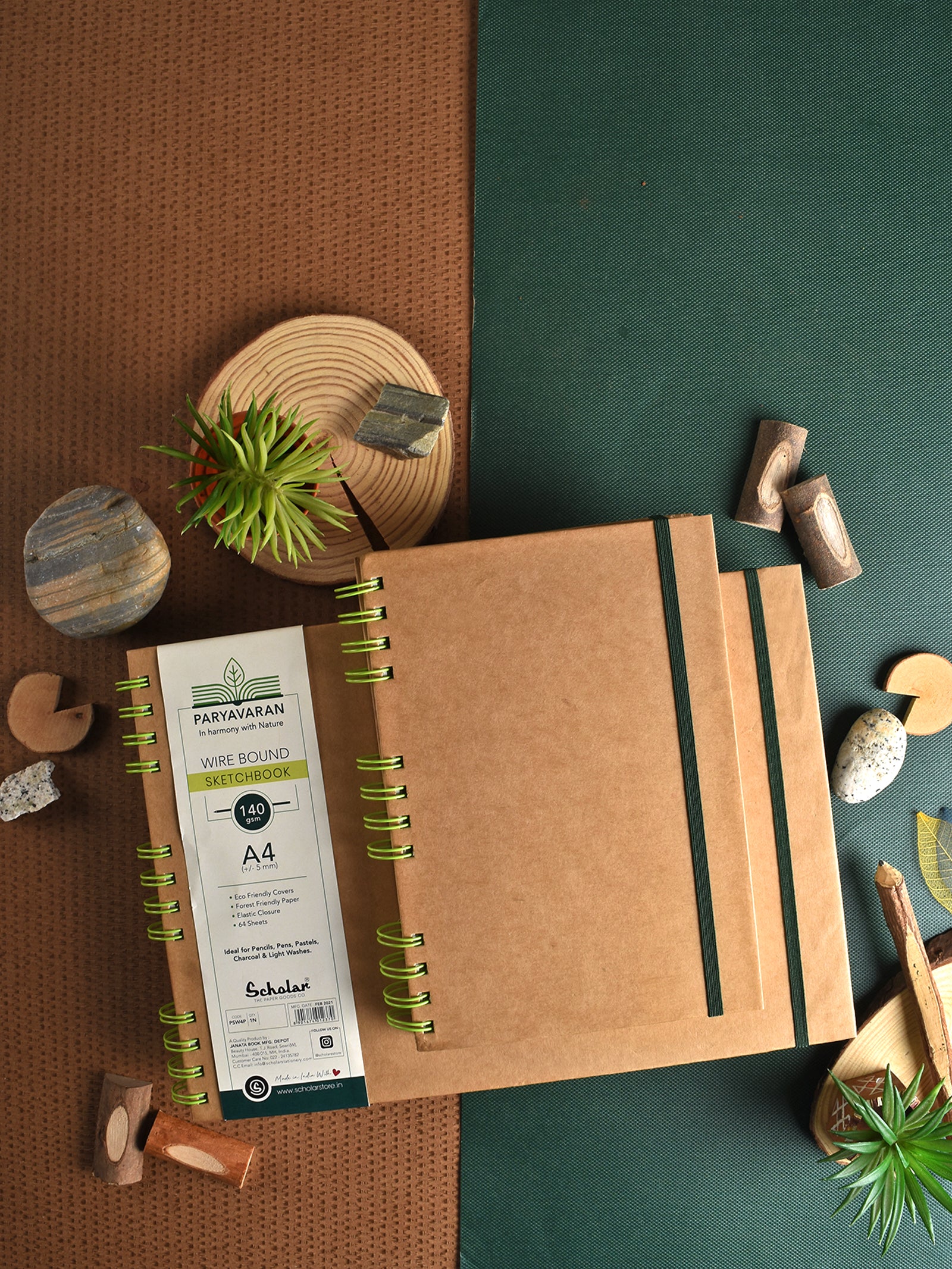 150 GSM Paryavaran Eco-Friendly Wire Bound Sketch Book (56 Sheets) (PSW)