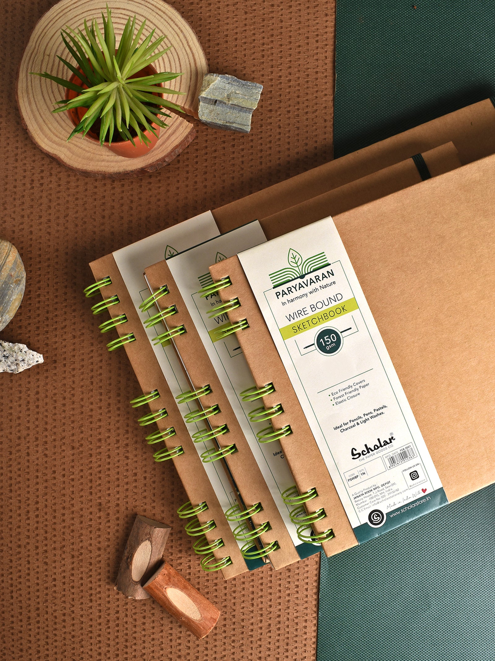 150 GSM Paryavaran Eco-Friendly Wire Bound Sketch Book (56 Sheets) (PSW)