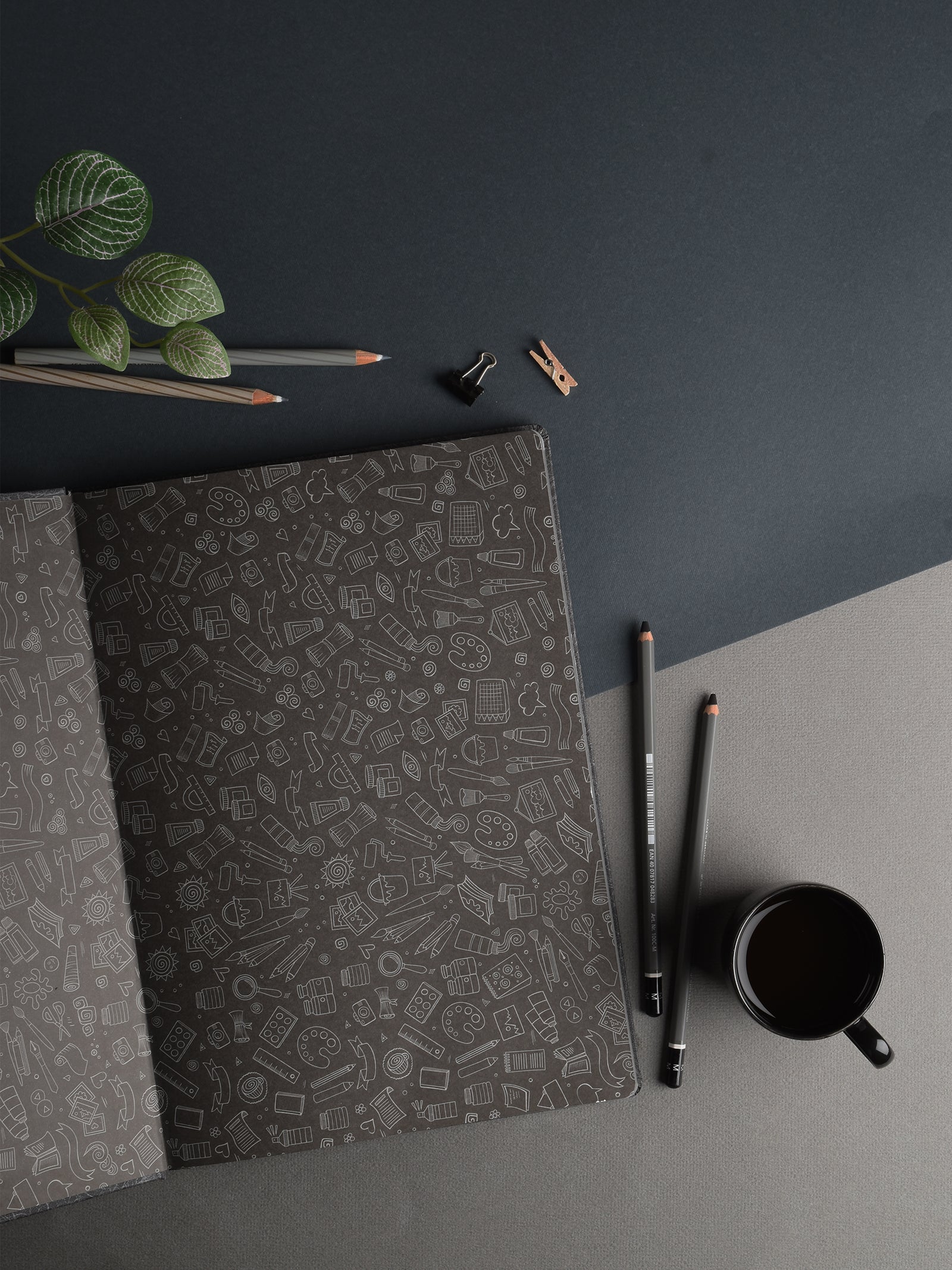 160 Gsm Gravel - Grey Paper Journal (48 Sheets) (GJ)