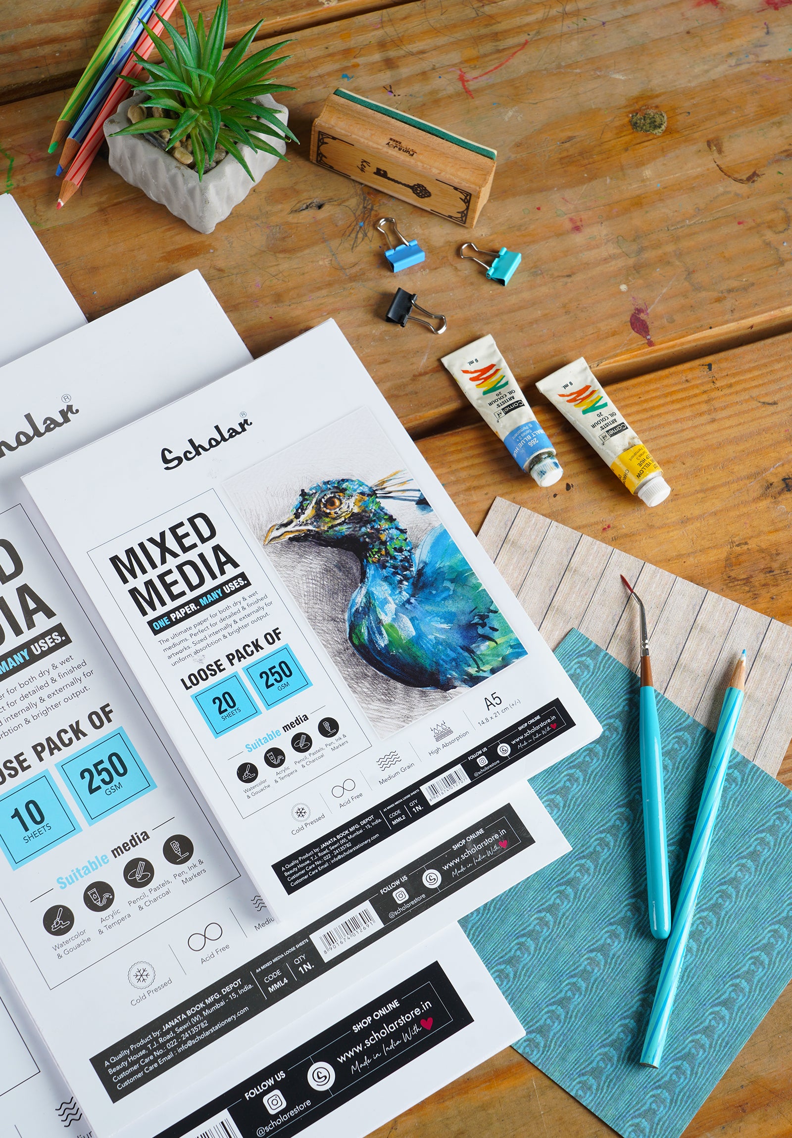 250 Gsm Mixed Media Paper - Loose Sheets (MML)