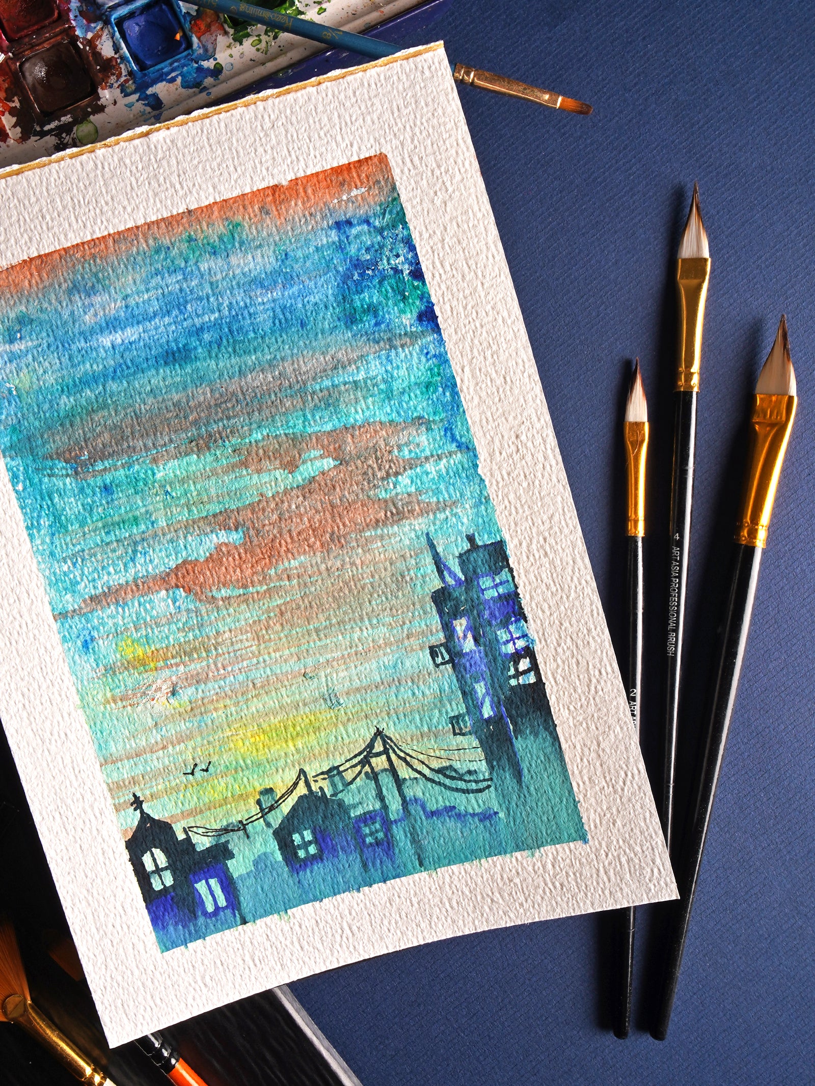 300 Gsm Watercolour Cold Pressed Paper Pads - Glue Bound (Heavy Texture) (12 Sheets) (WCP)