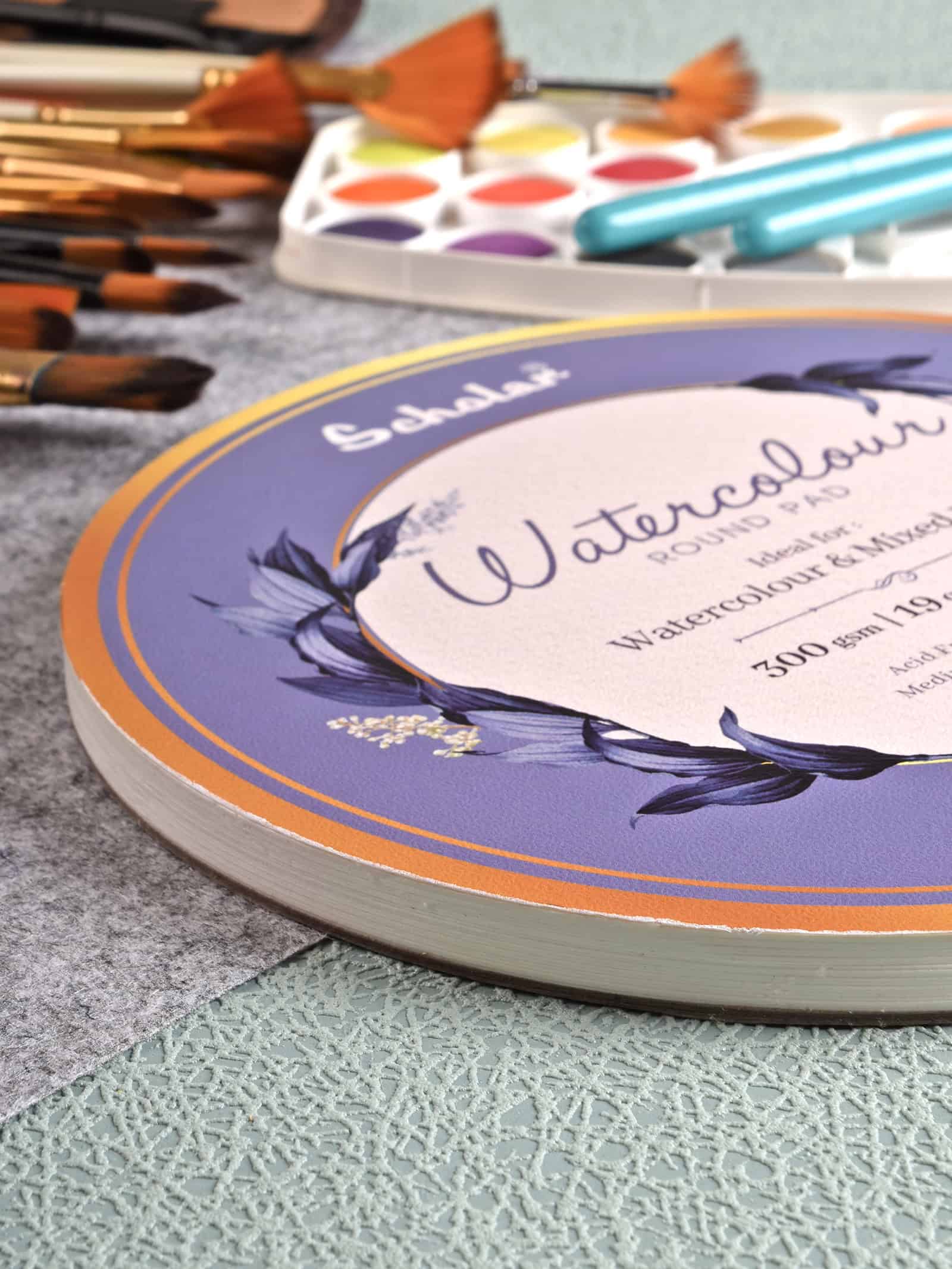 300 Gsm Watercolour Paper Round Pad (Cold Pressed) (20 Sheets) (RWC8)