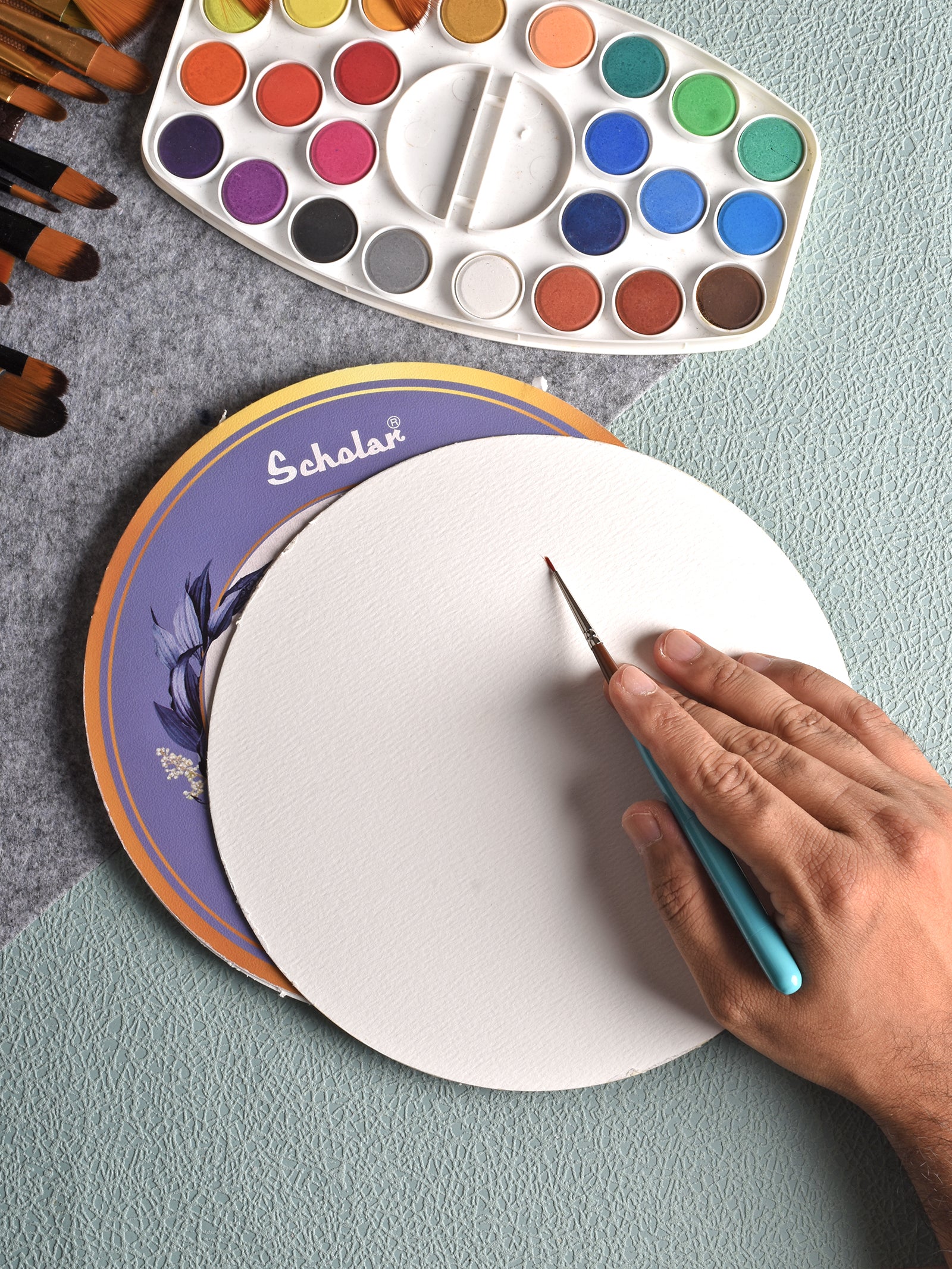 300 Gsm Watercolour Paper Round Pad (Cold Pressed) (20 Sheets) (RWC8)