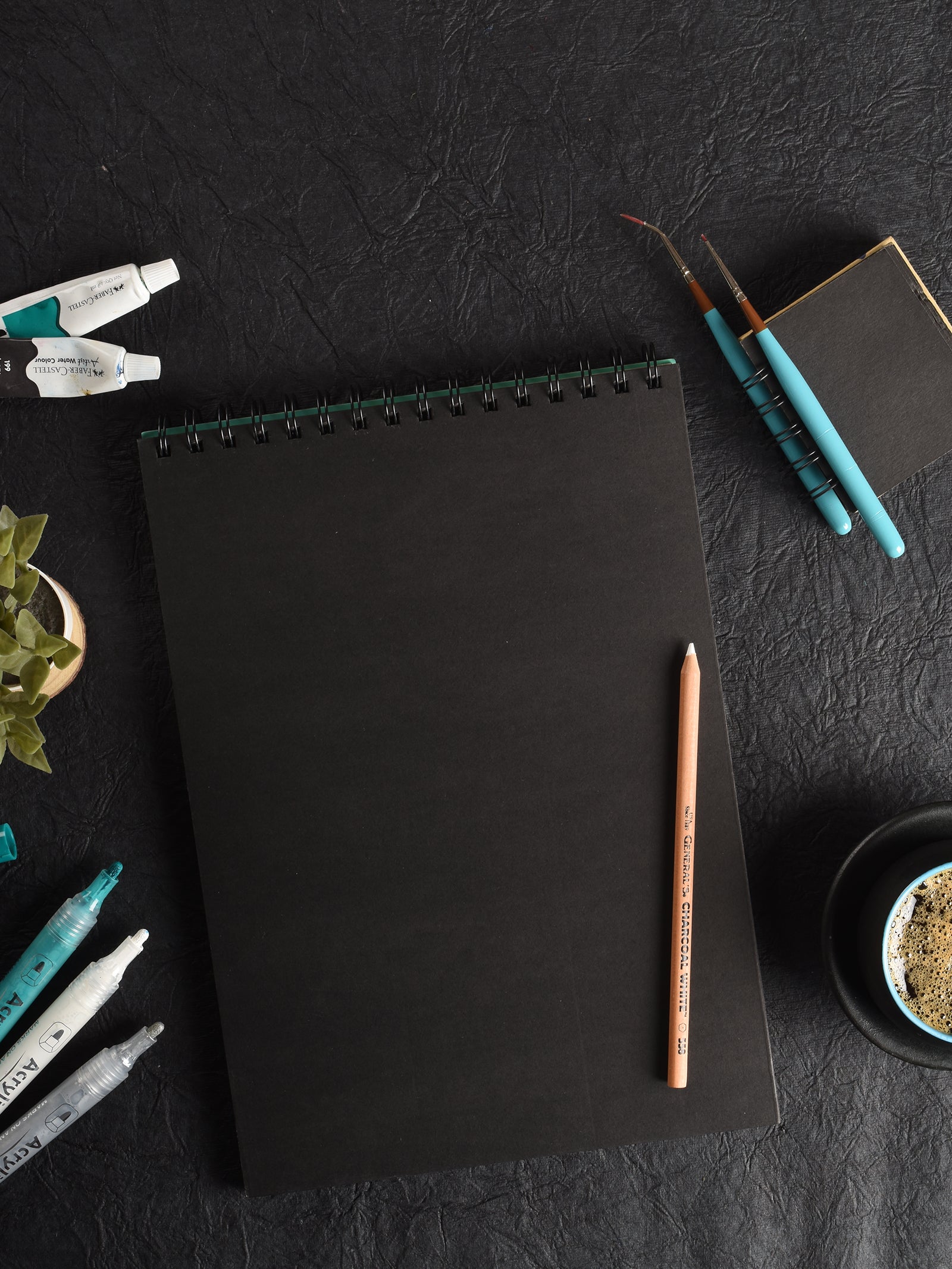 300 Gsm Premium Black Paper Carbon Sketch Pad (24 Sheets) (BPW)