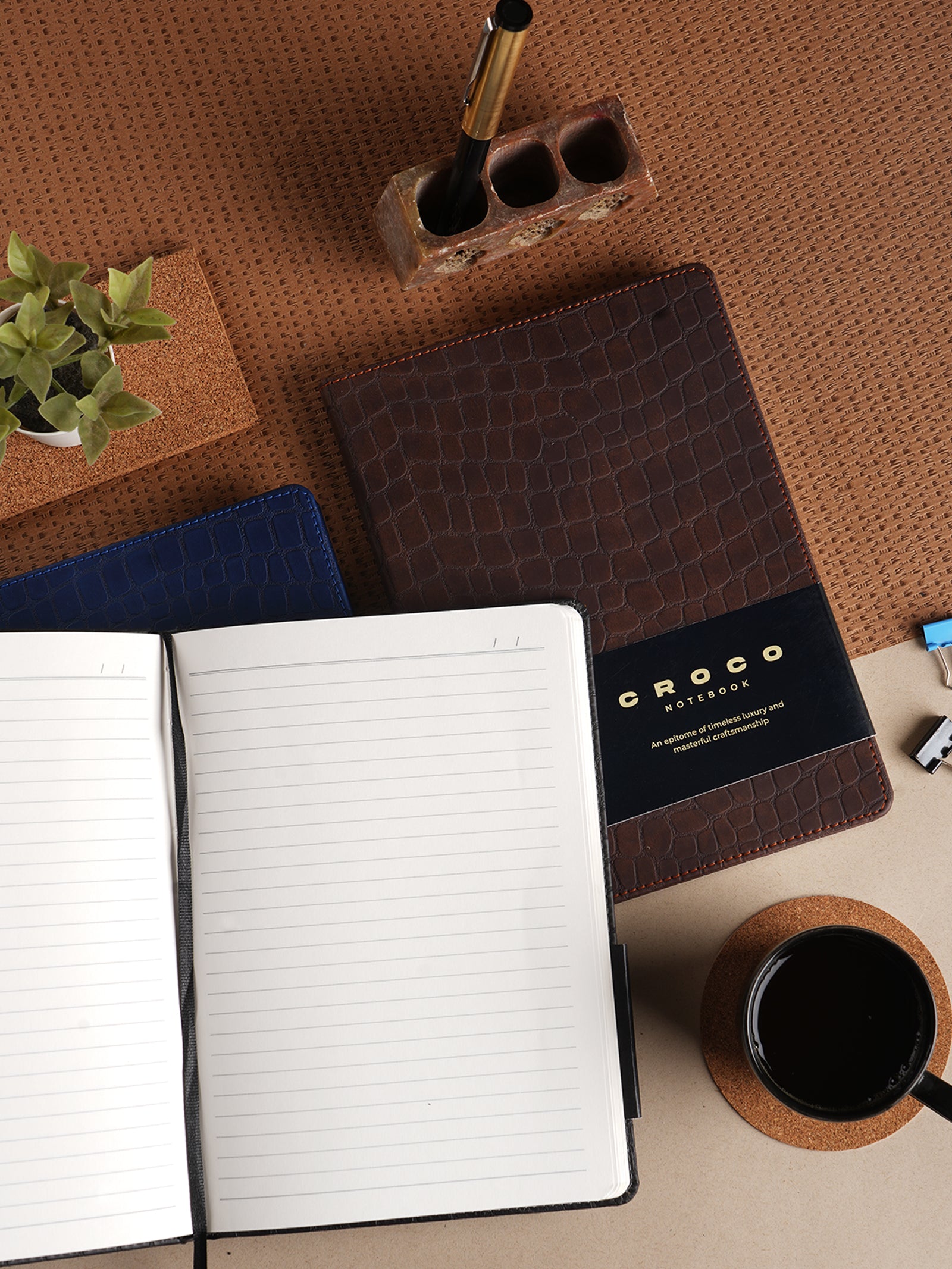 Scholar Notebook - Croco (192 Pages) (CRC2) - Blue