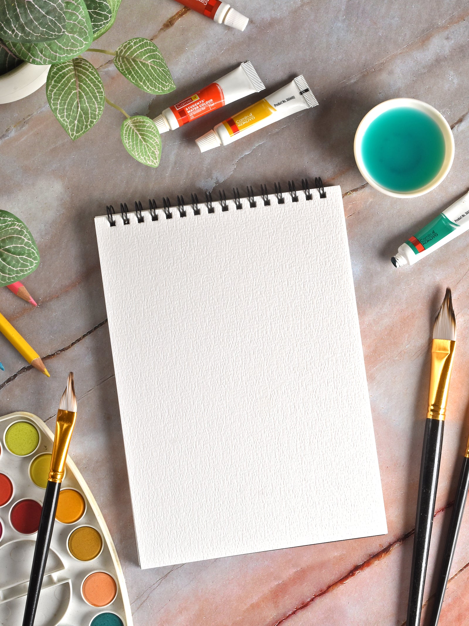 200 Gsm Watercolour Cold Pressed Paper Pads - Wire Bound (Heavy Texture) (20 Sheets) (CSW)