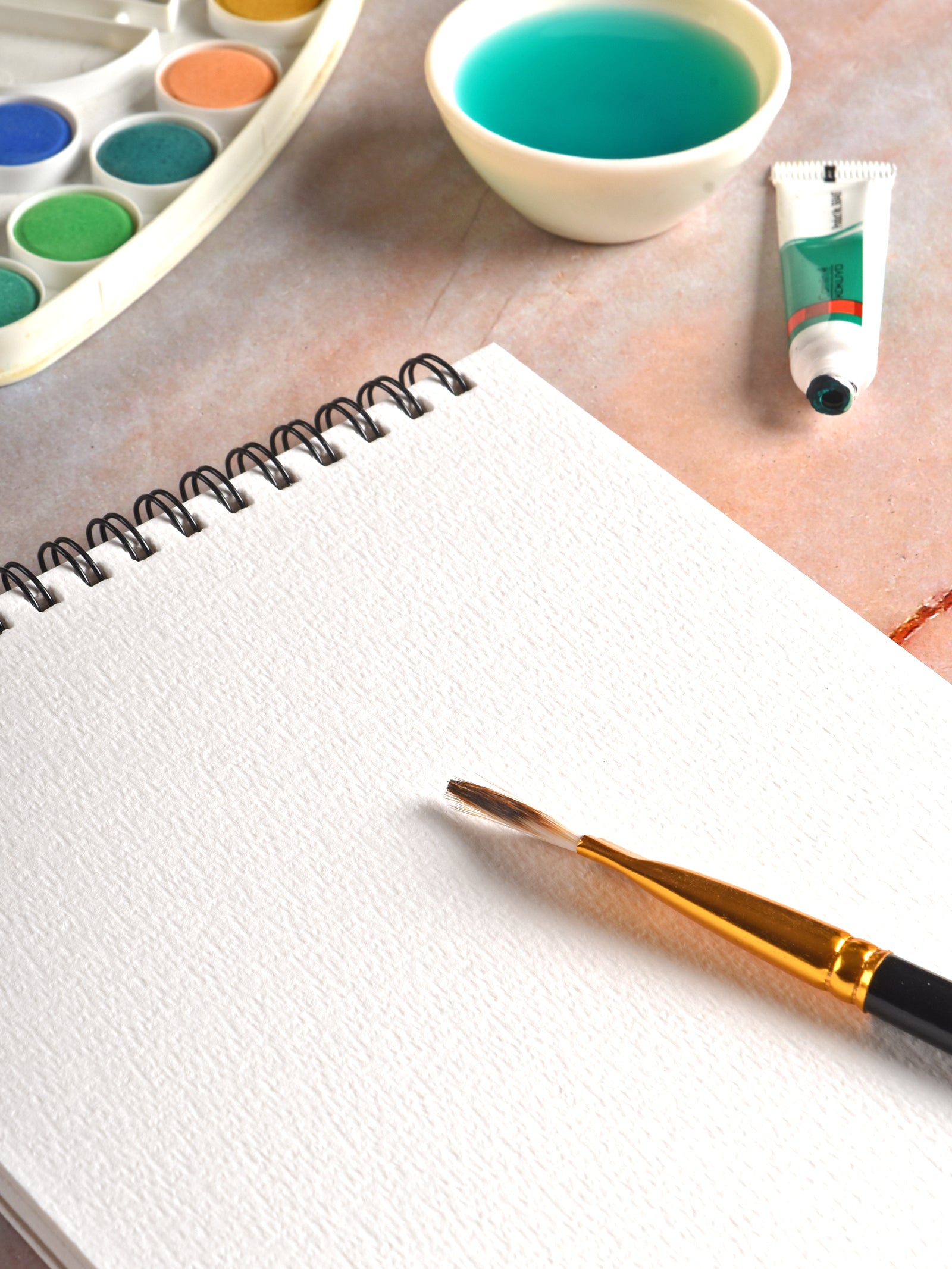200 Gsm Watercolour Cold Pressed Paper Pads - Wire Bound (Heavy Texture) (20 Sheets) (CSW)