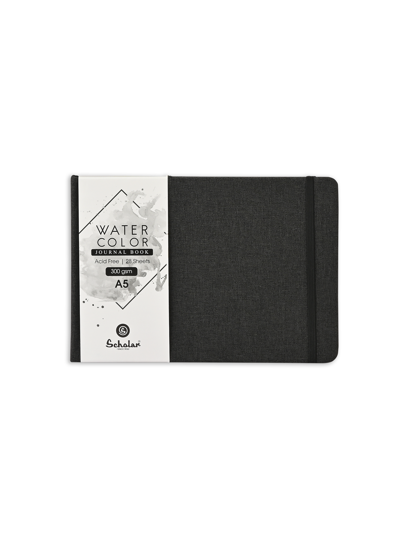 300 Gsm Watercolour Sketchbook (28 Sheets) - Black