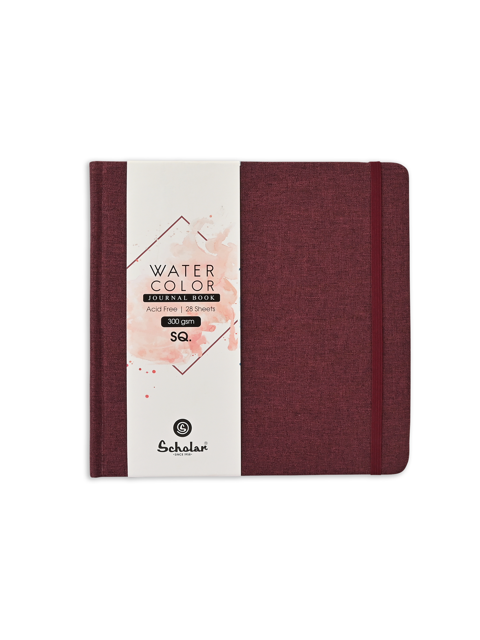 300 Gsm Watercolour Sketchbook (28 Sheets) - Burgundy