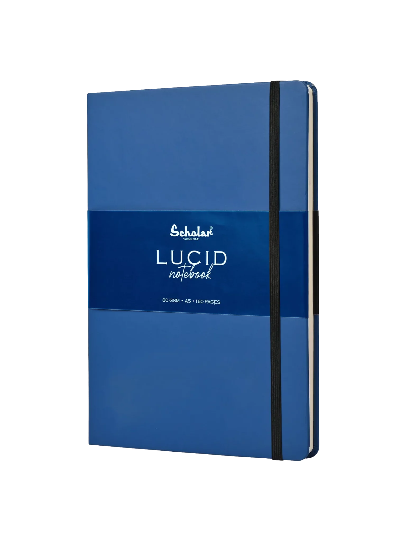Scholar Notebook - Lucid (Elastic Closure, 160 Pages) (LUC2) - Blue