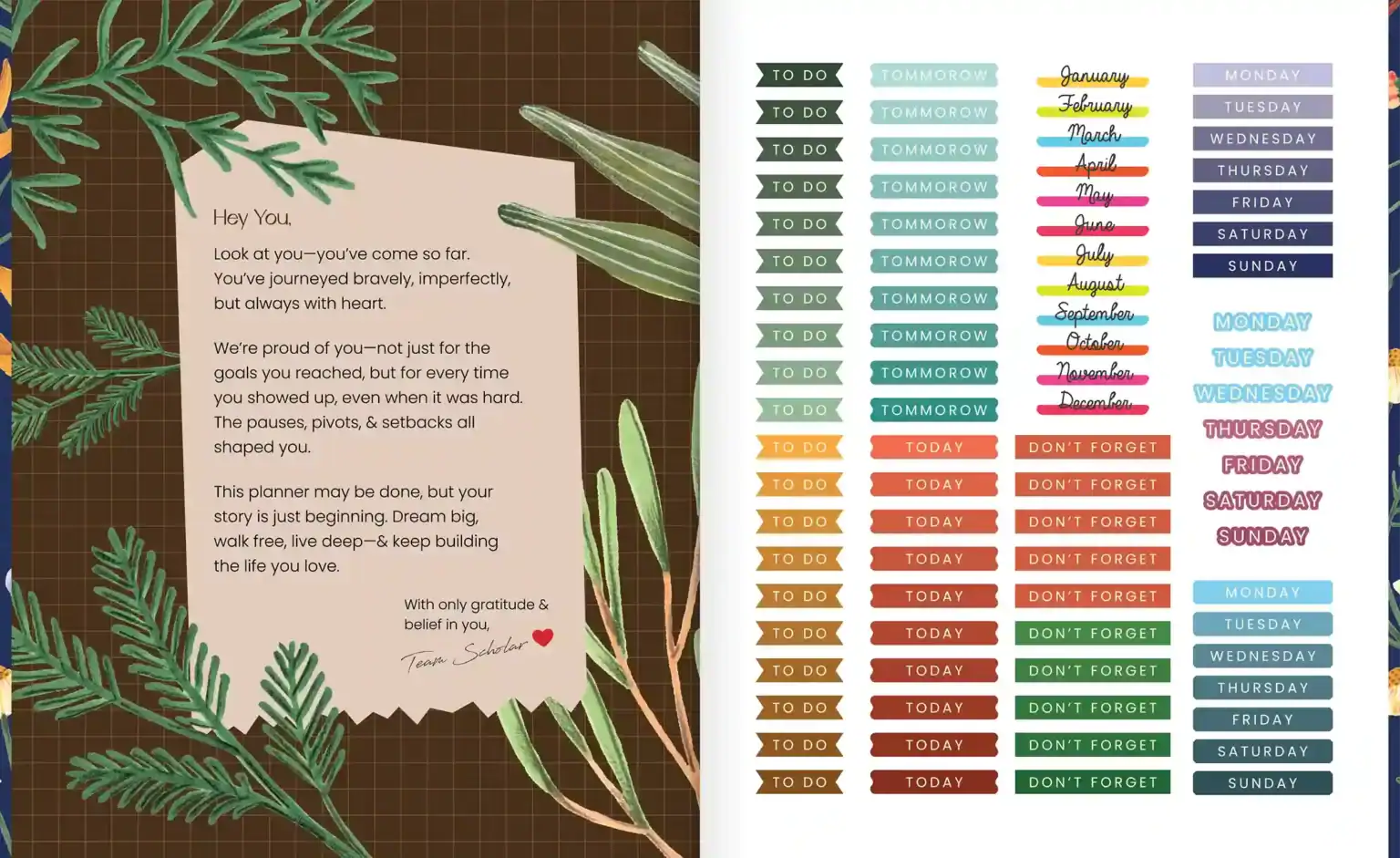 Scholar Luna Undated Planner - Teal