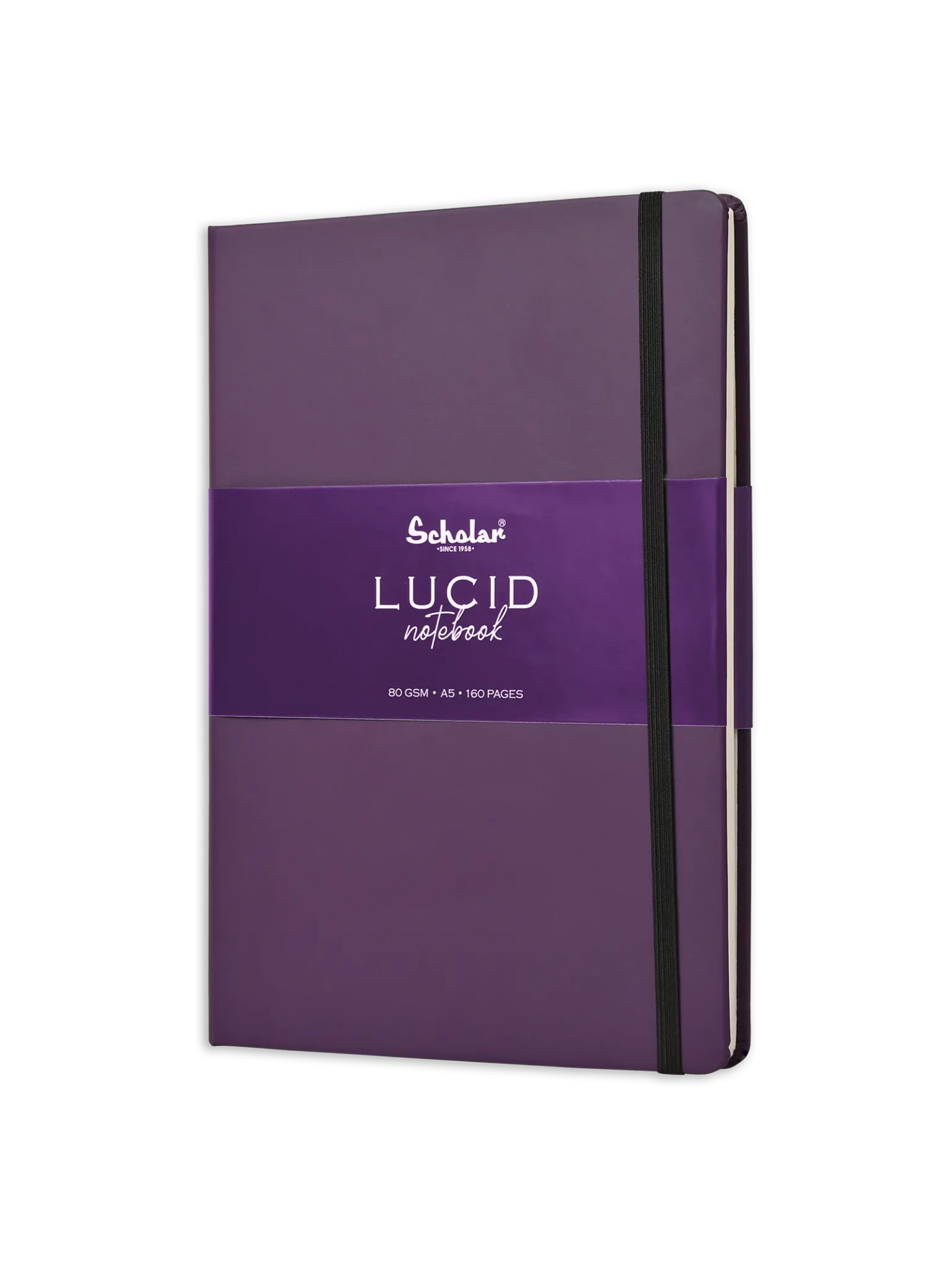 Scholar Notebook - Lucid (Elastic Closure, 160 Pages) (LUC2) - Violet