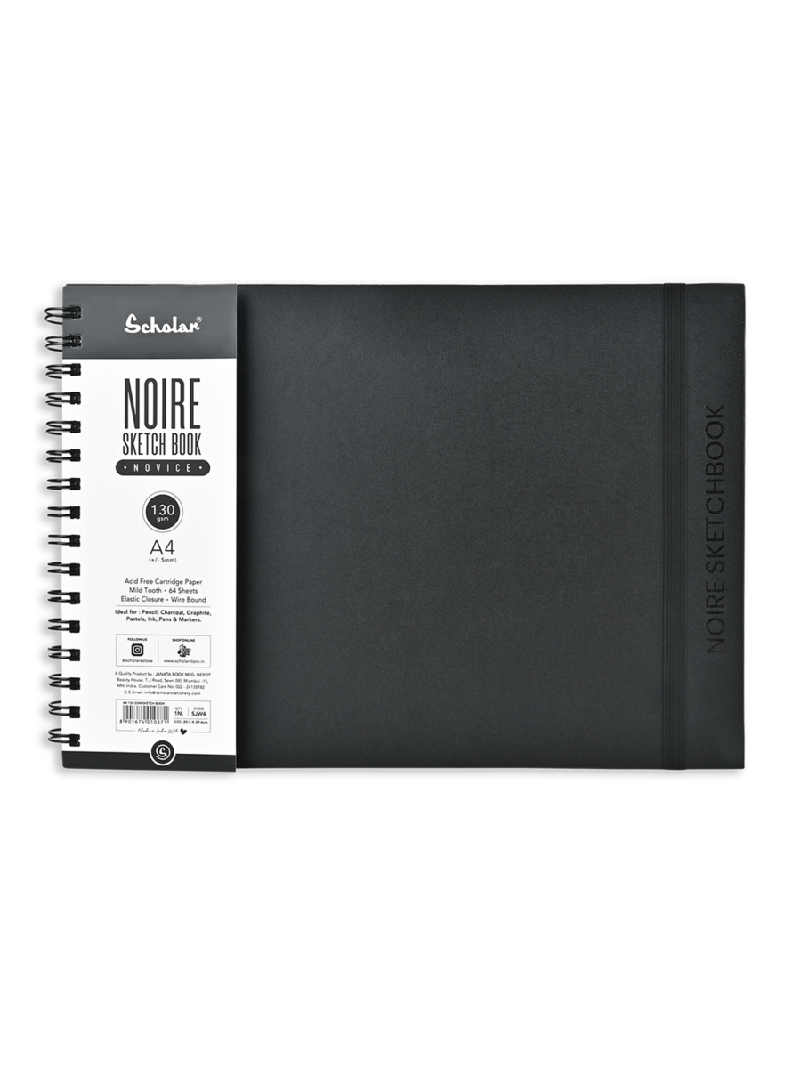130 Gsm Noire Sketch Book (64 Sheets) (SJW) - Scholar Stationery