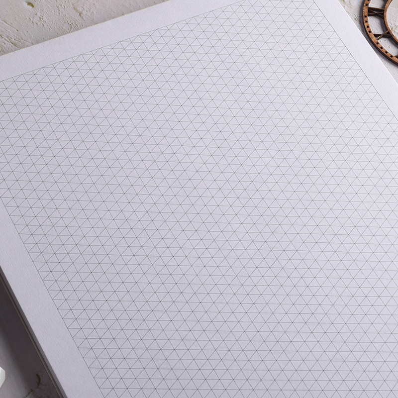 Isometric Sketchbook: Large Exercise Book with Isometric Grid