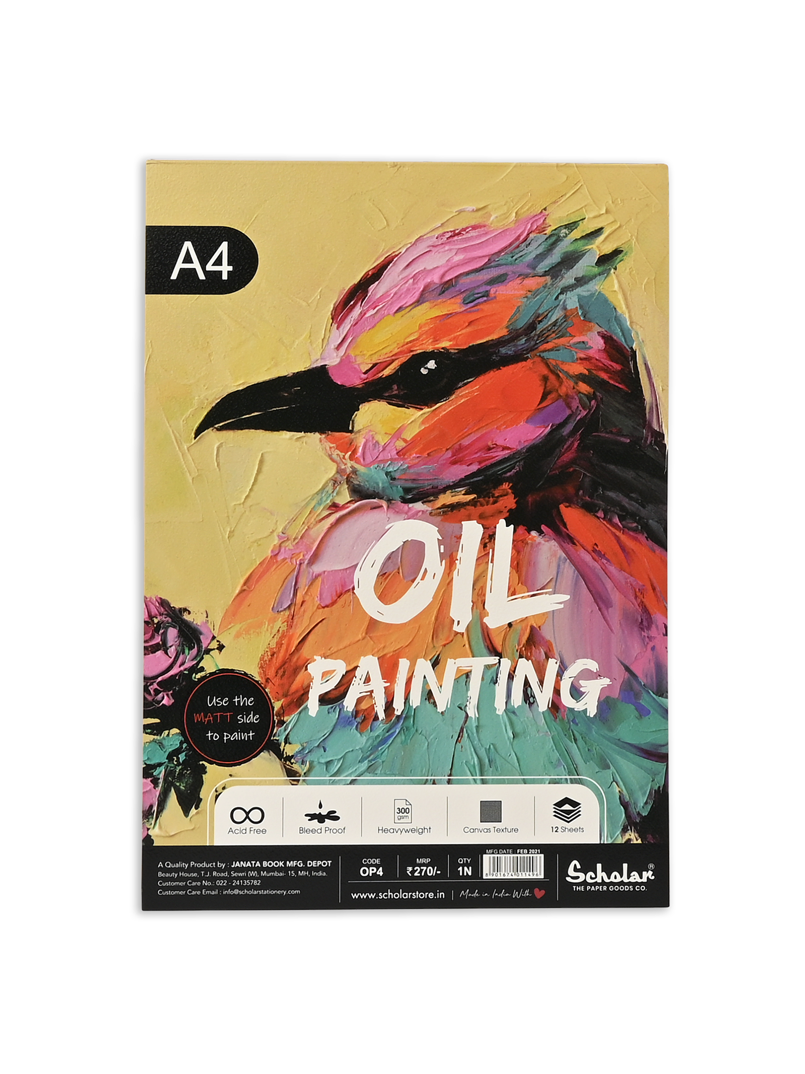 Oil Canvas Pad Professional Oil Painting Book Oil - Temu