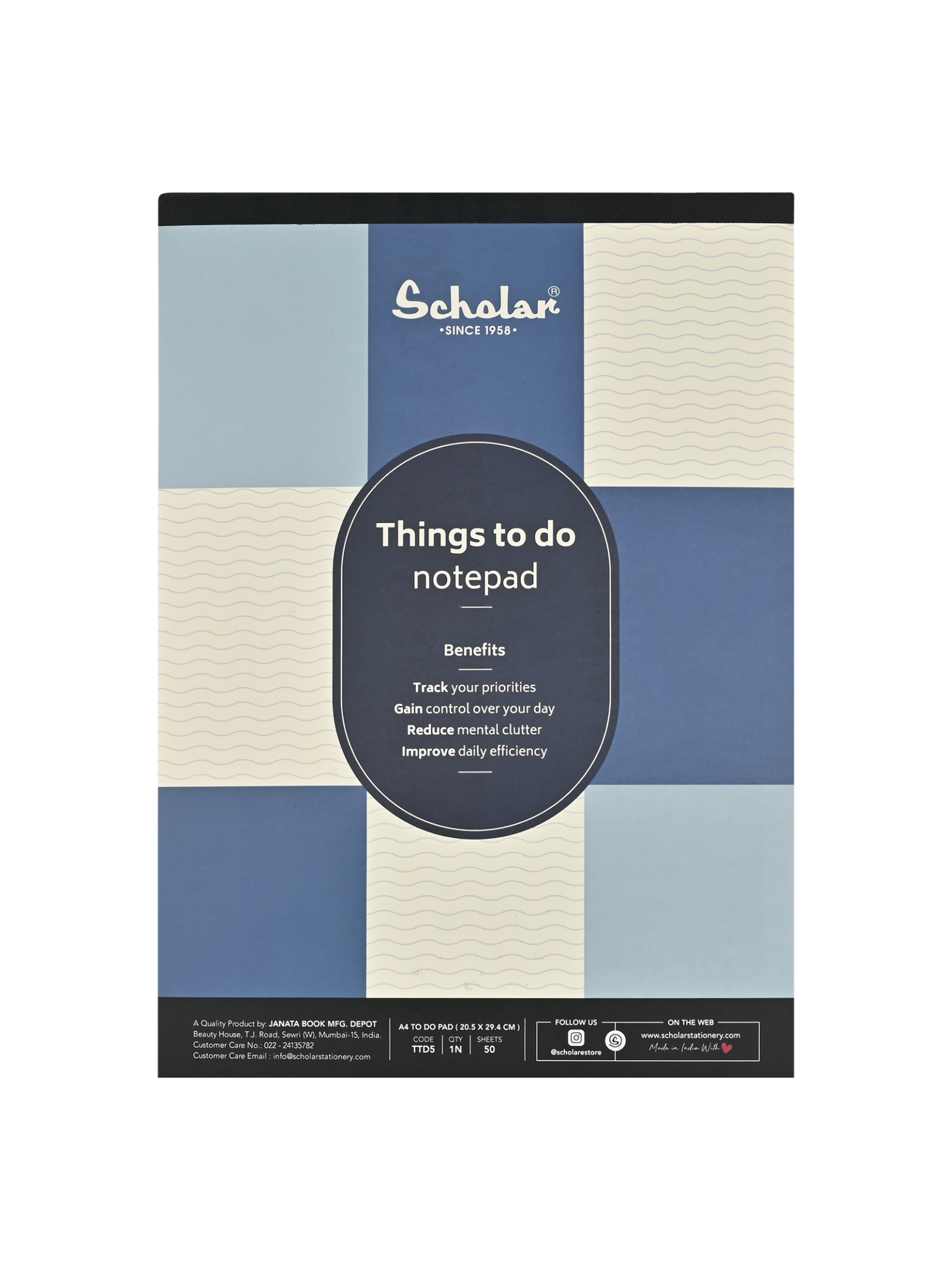 Things To Do Pads (TTD) Scholar Stationery