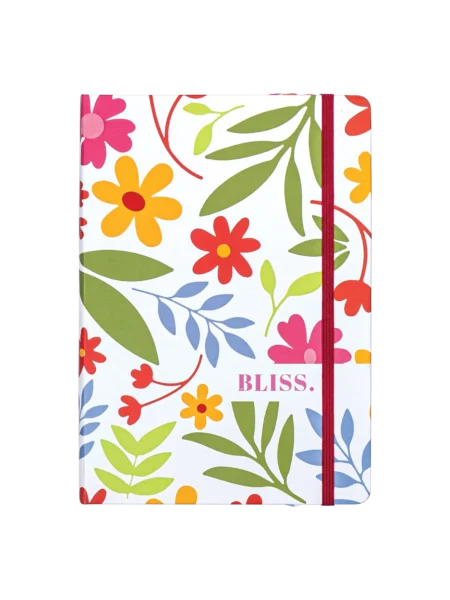 Artzy Ruled Notebook with floral bliss cover