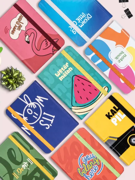 A7 artzy ruled notebook bundle in multiple design